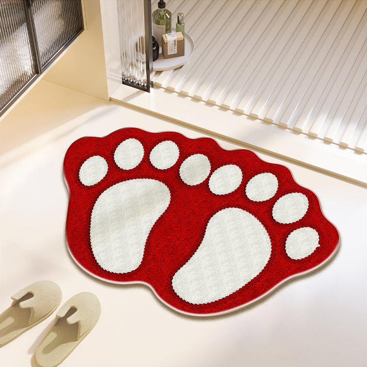 Fun Paw Print Bath Mat