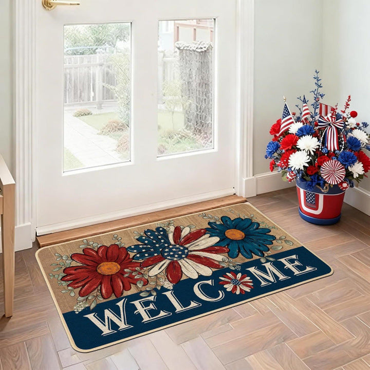 Patriotic Welcome Door Mat