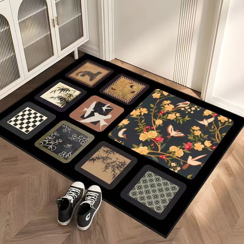 Artistic Floral Print Area Rug for Home Decor