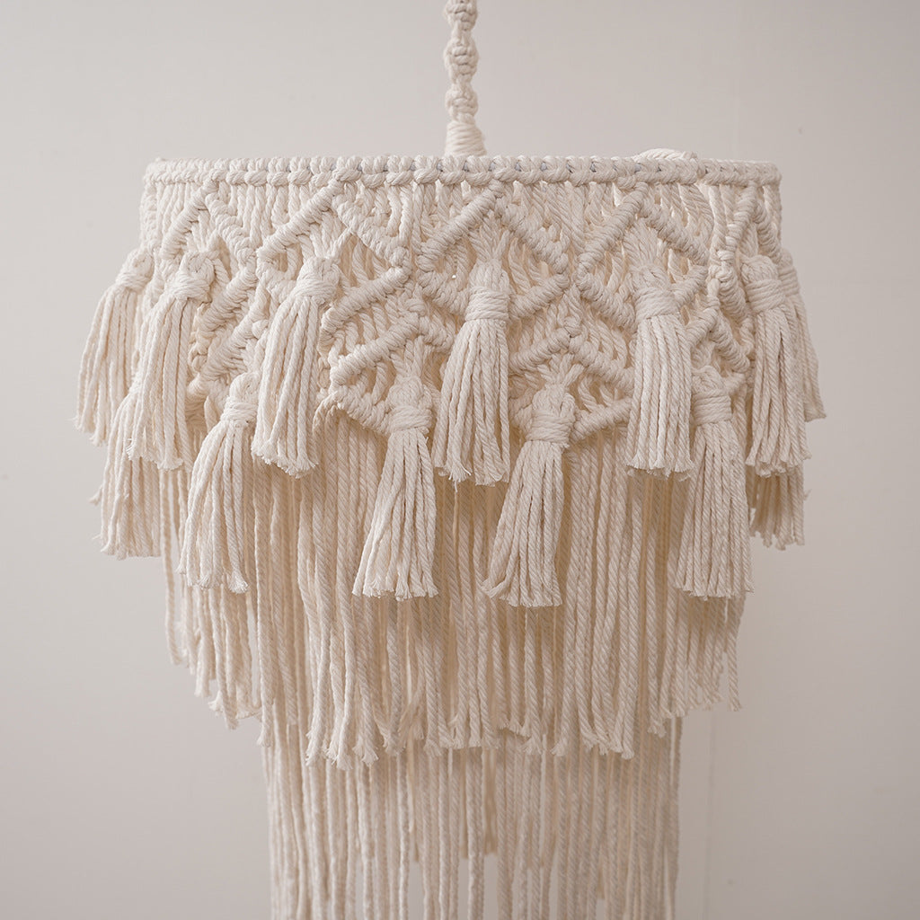 Macrame Hanging Decorative Light Fixture