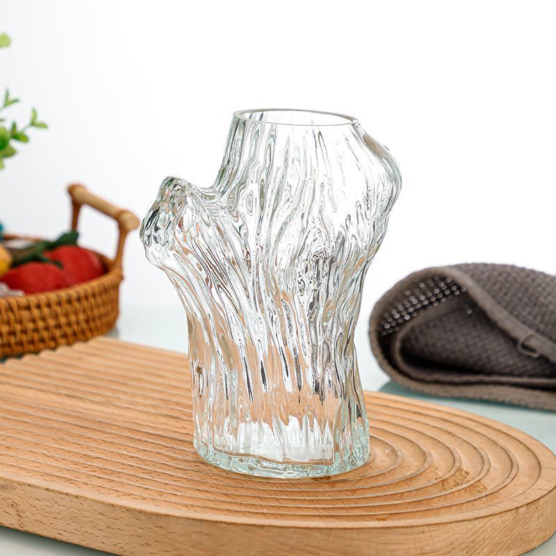 Artistic Textured Glass Vase