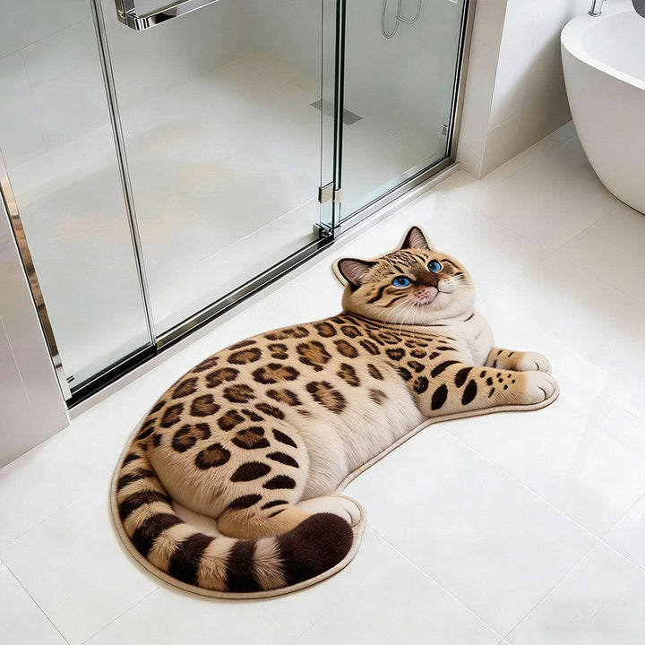 Cat-Shaped Bath Mat