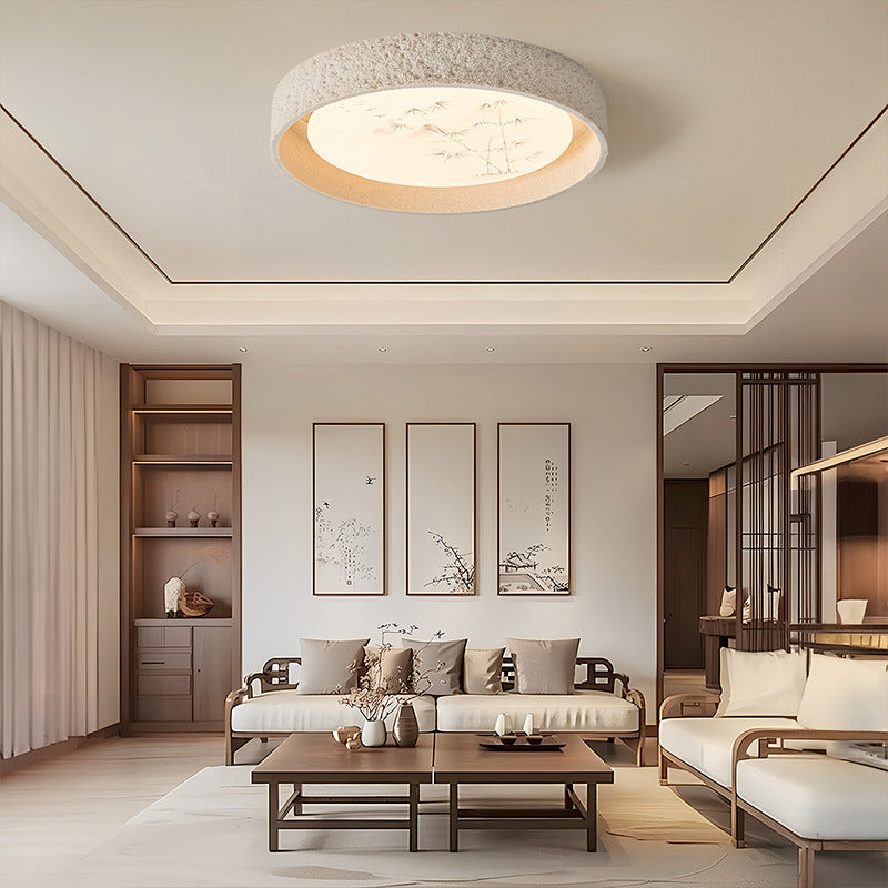 Modern stone mix ceiling light