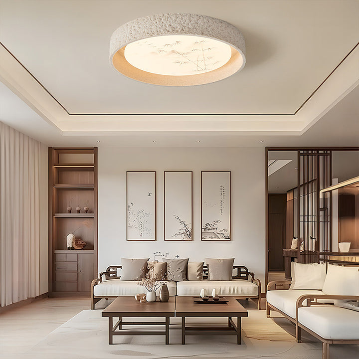 Modern stone mix ceiling light