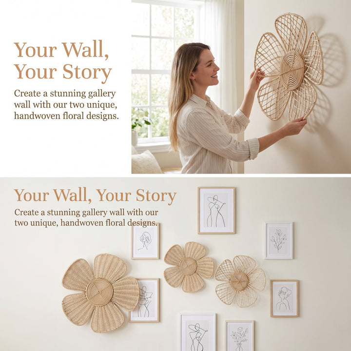 Wall decoration made of braided material