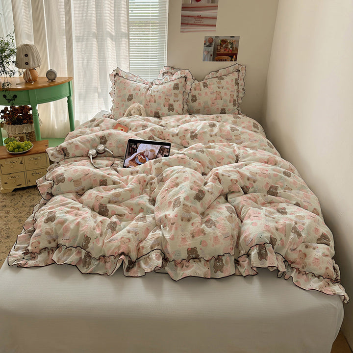 Soft Plush Cartoon-Themed Comforter Set
