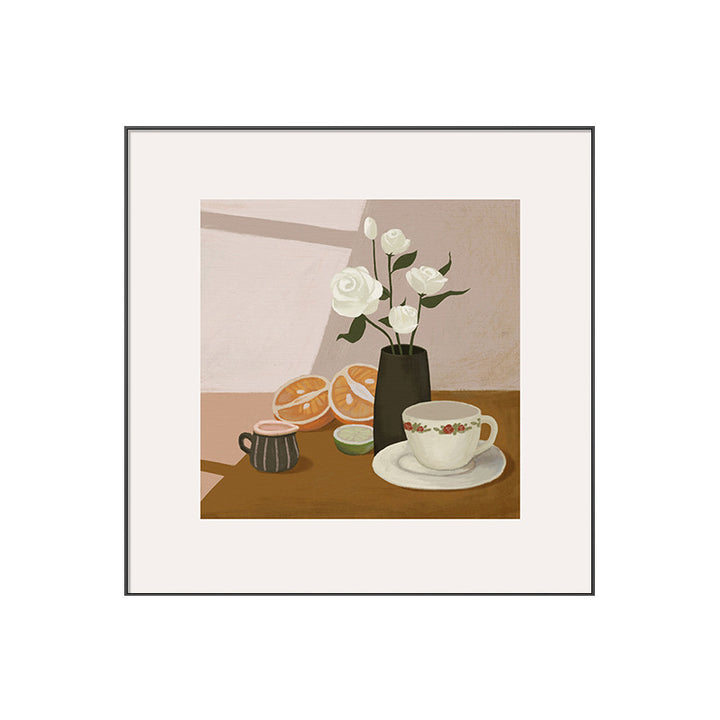 Decorative Floral Basket Art Print