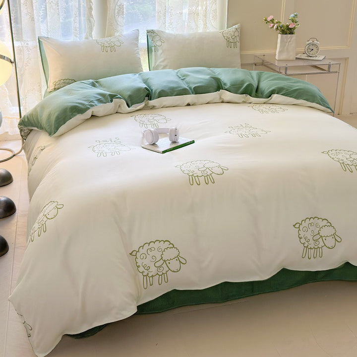 Modern Floral Pattern Duvet Cover Set