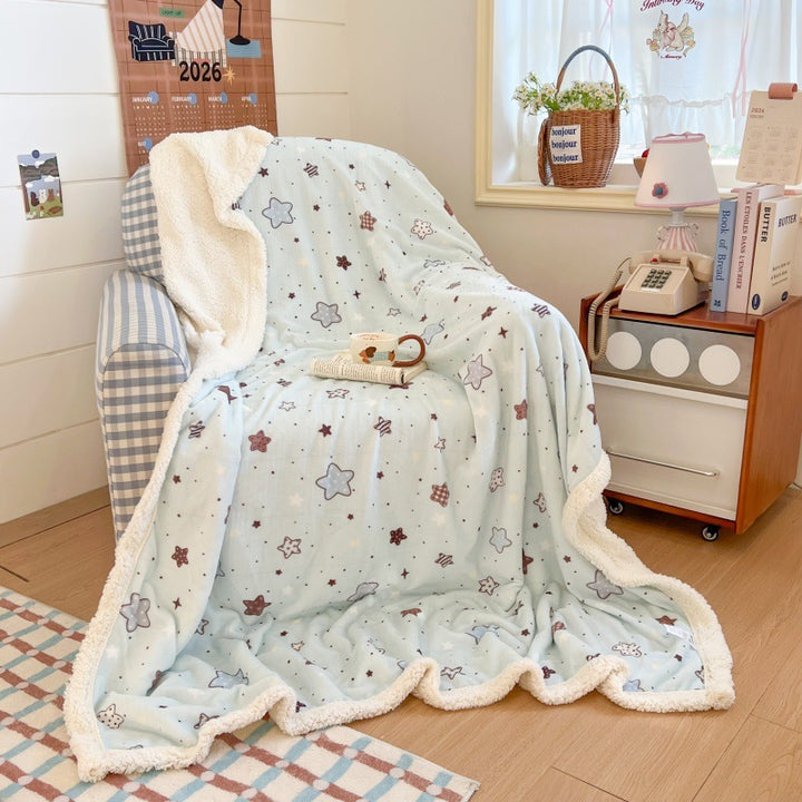 Plush Checkered Throw Blanket