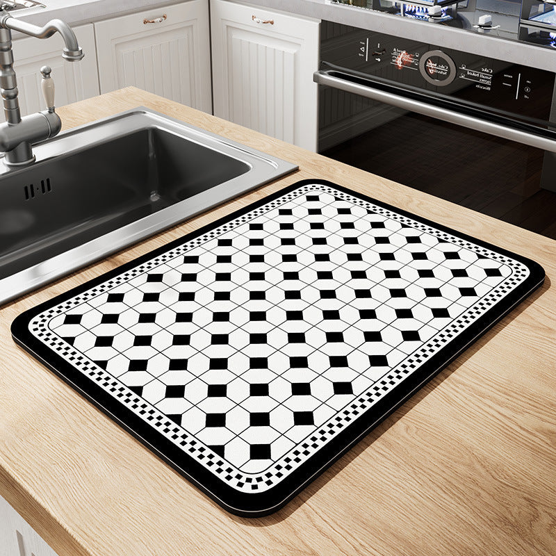 Vintage Mosaic Kitchen Counter Mat