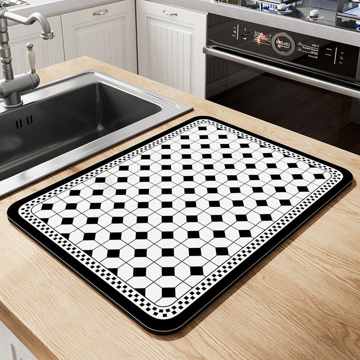 Vintage Mosaic Kitchen Counter Mat