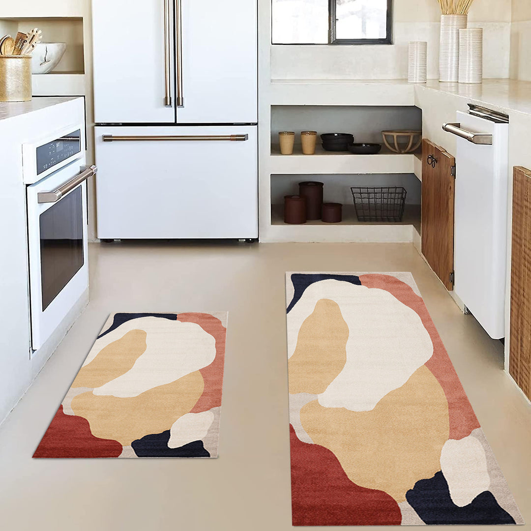 Vintage-Inspired Kitchen Mat Set