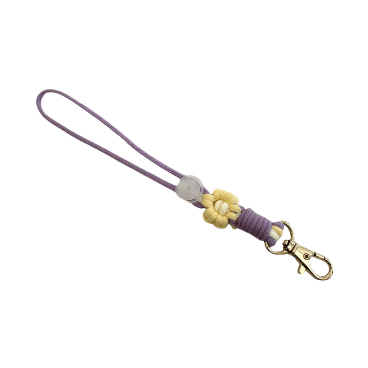 Floral Macrame Keychain Holder