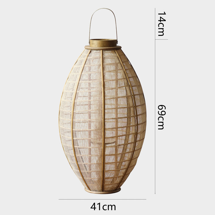 Handcrafted lantern made of natural materials