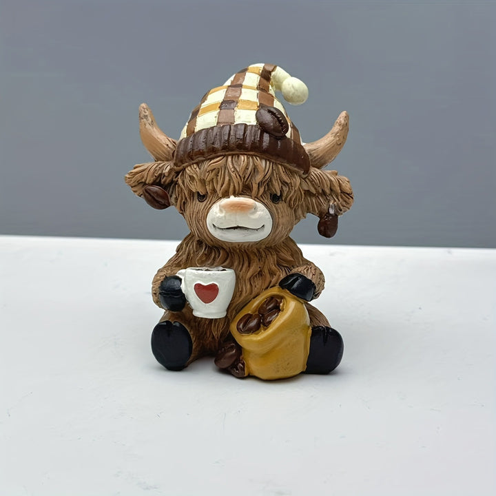 Cute Highland Cow Figurine