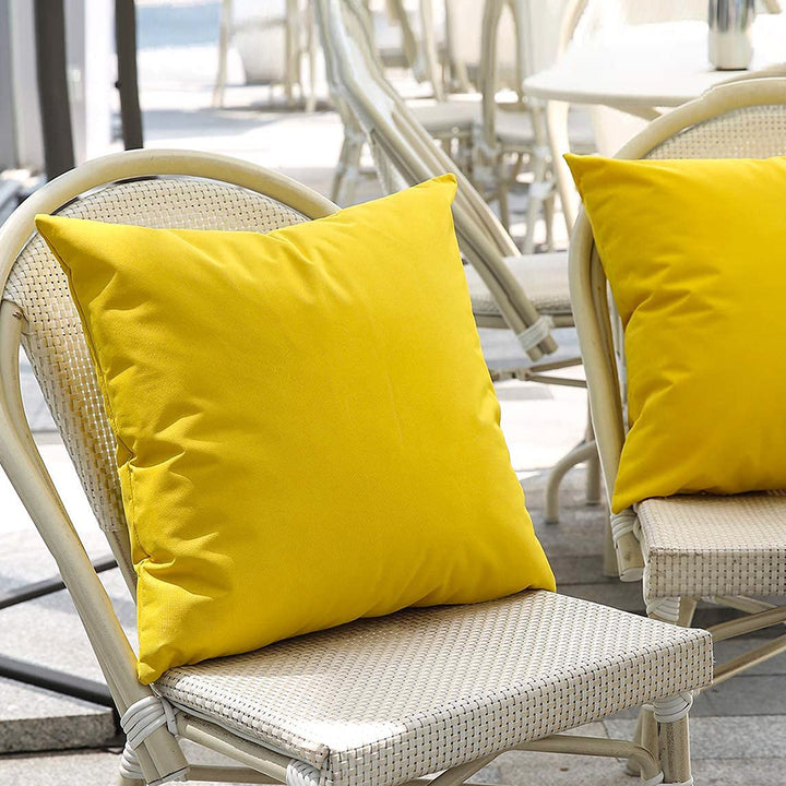 Square Water-Resistant Outdoor Patio Throw Pillow with Hidden Zipper