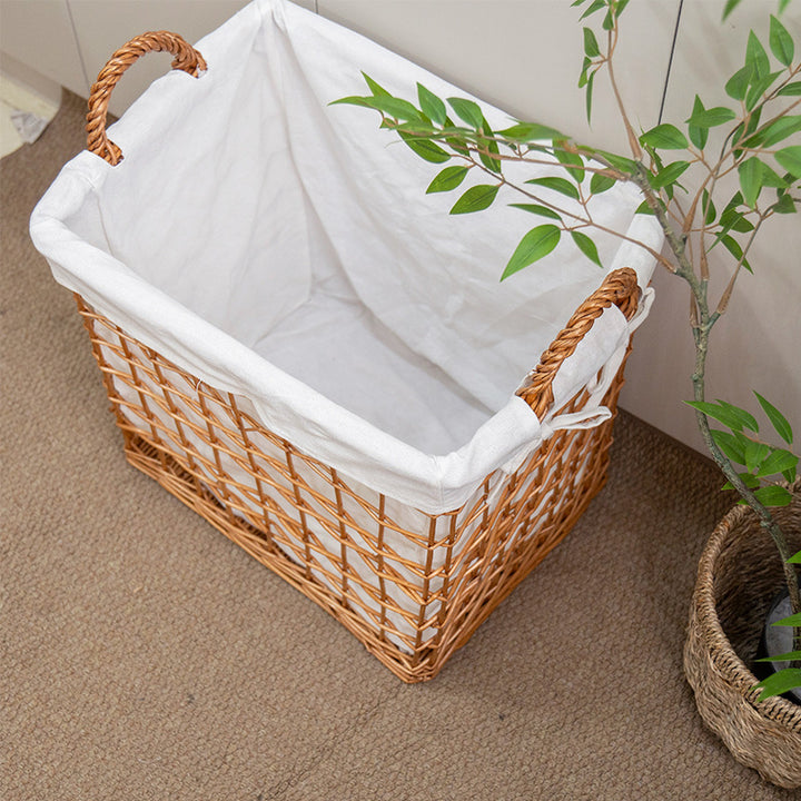 Classic storage basket with removable fabric insert