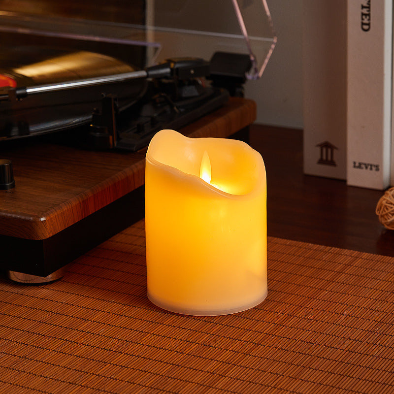 Decorative LED real wax candle in crystal look