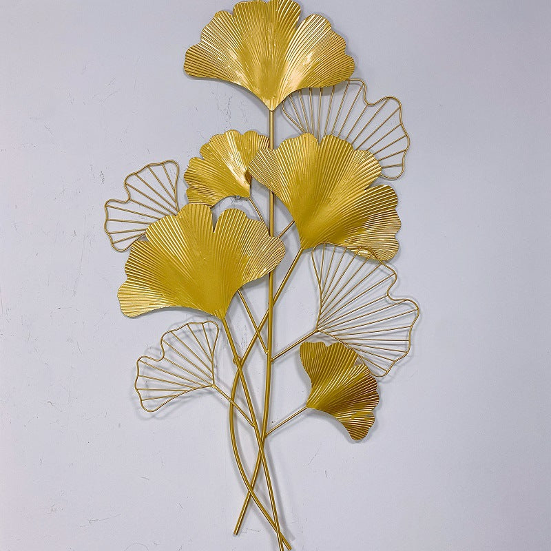 Decorative Metal Ginkgo Wall Sculpture