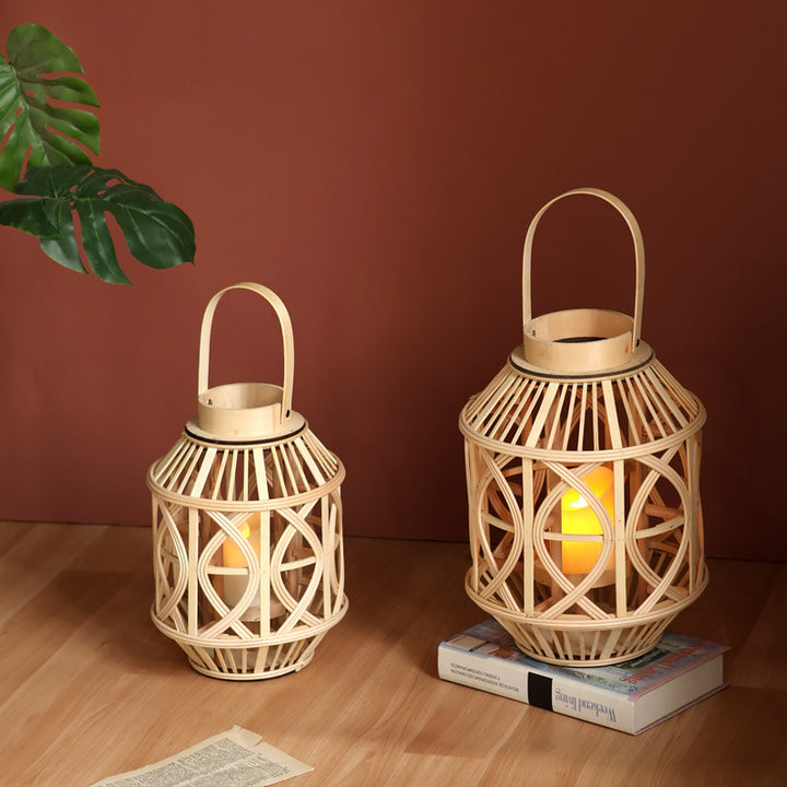 Handcrafted lantern made of rattan