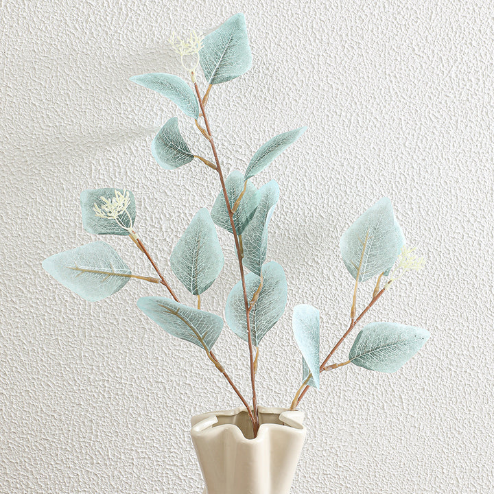 Decorative artificial flower branch with delicate leaves