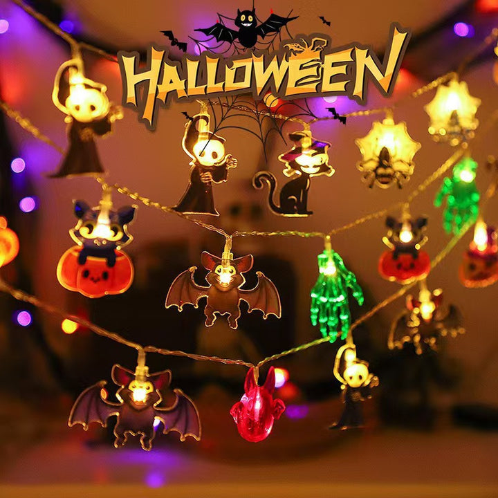 Decorative Halloween LED Pumpkin Ghost Bat String Lights