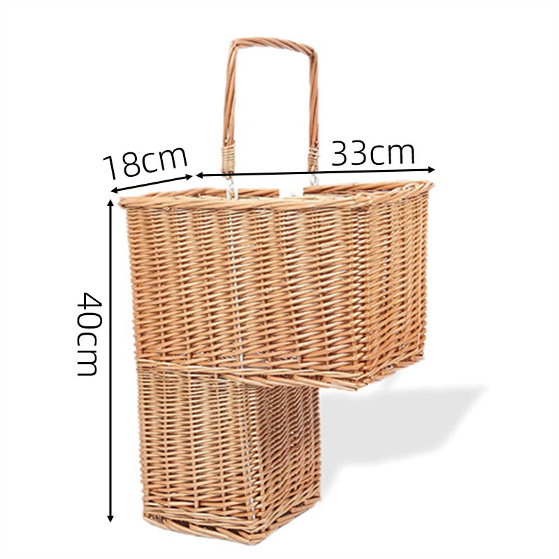Rustic basket with practical carrying handle