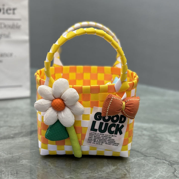 Playful and Colorful Basket Bag