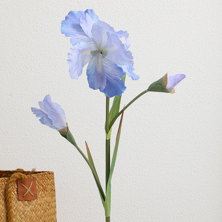 Artificial Iris Flower Stem with Realistic Details