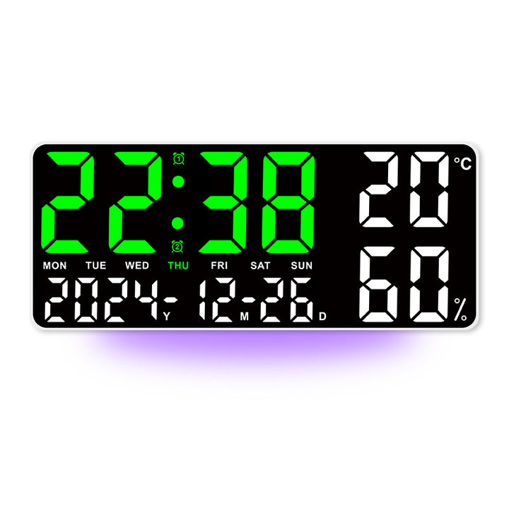 Digital multifunction alarm clock with large LED display
