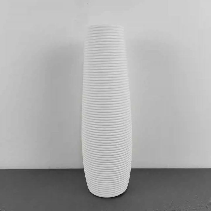 Modern Ribbed Decorative Vase
