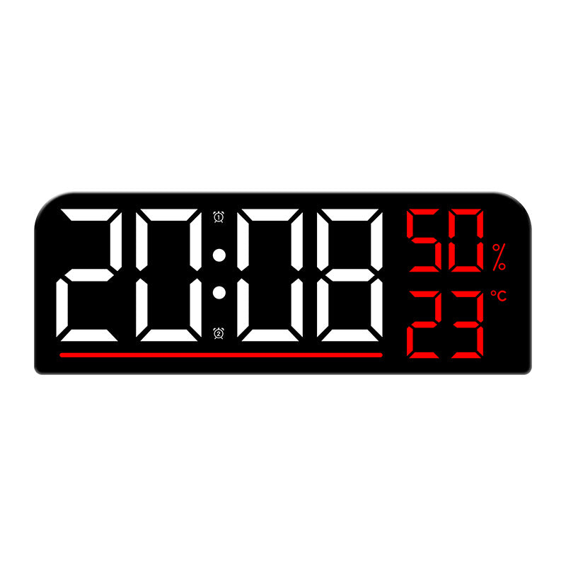 Digital alarm clock with hygrometer and temperature display
