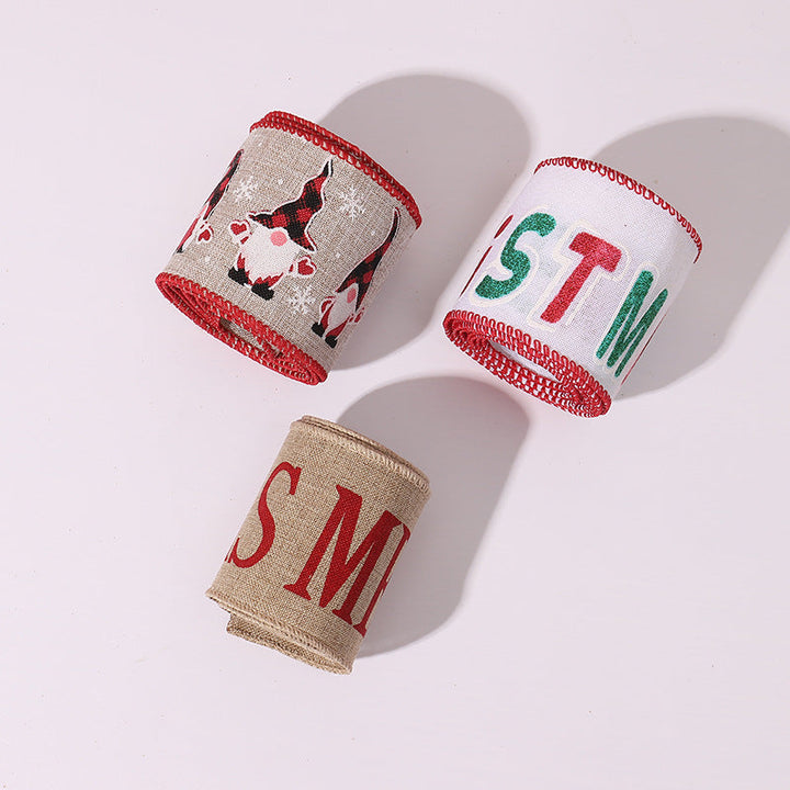 Decorative Christmas motif gift ribbons