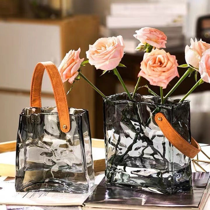 Decorative Glass Carrying Basket