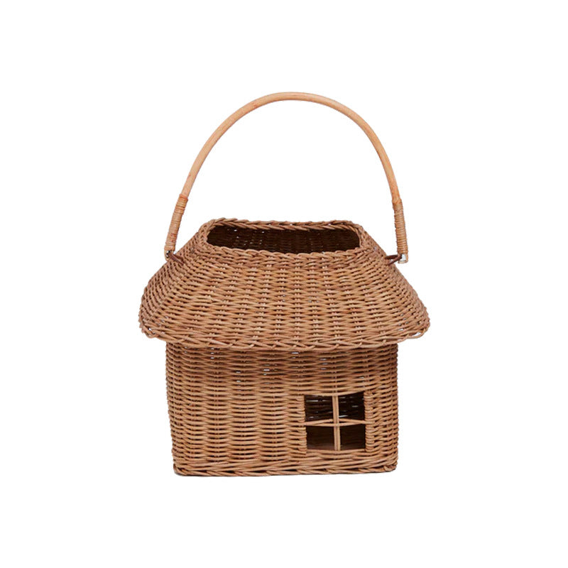 Playful storage basket in house design