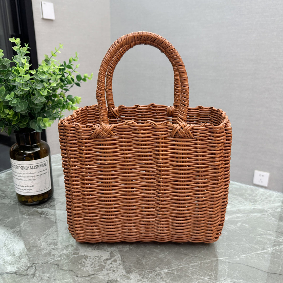 Handwoven basket bag