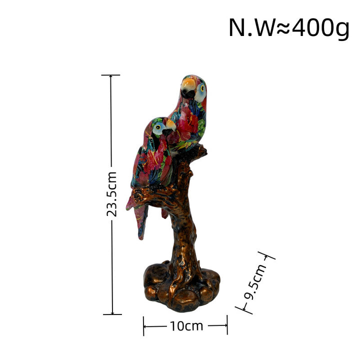 Artful Parrot Sculpture