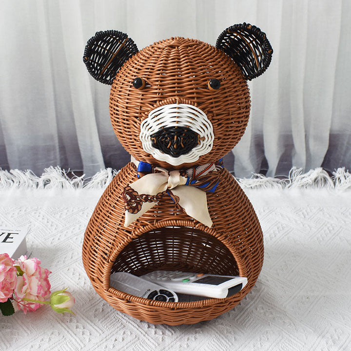 Cute Bear-Shaped Decorative Storage Basket