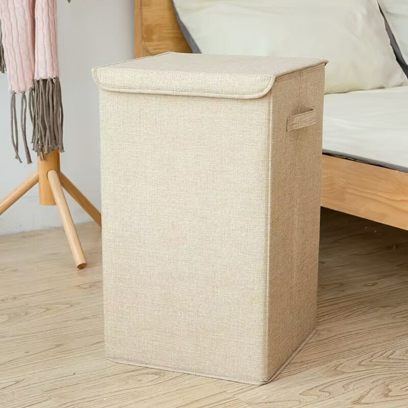 Storage basket with removable lid