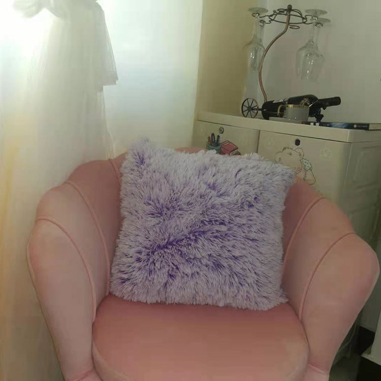 Plush Faux Fur Decorative Throw Pillow