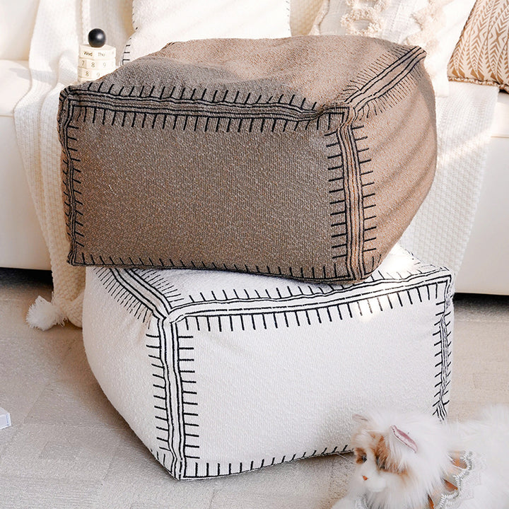 Decorative Woven Floor Pouf