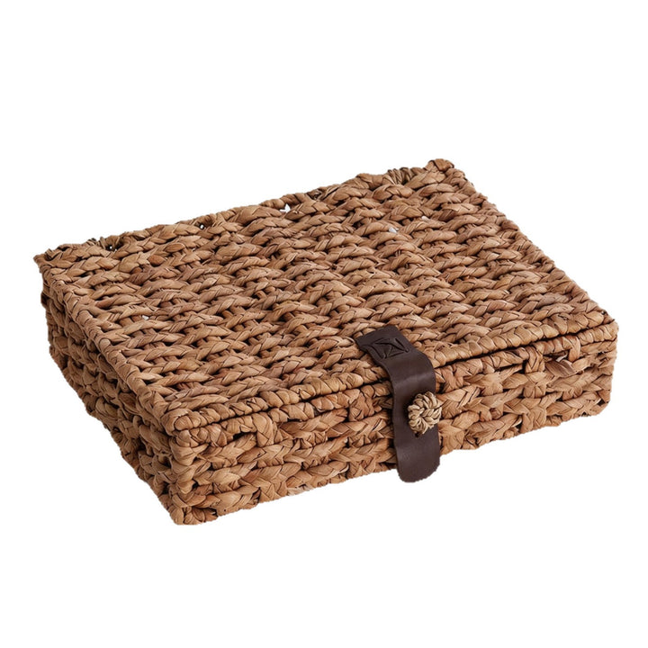 Handcrafted Storage Box Made of Braided Natural Material