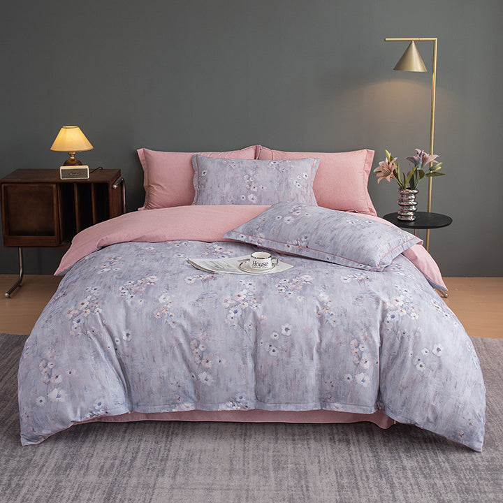 Nature-Inspired Botanical Print Duvet Cover Set