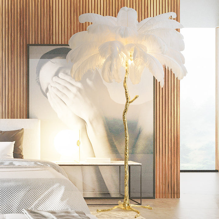 Tropical inspired floor lamp