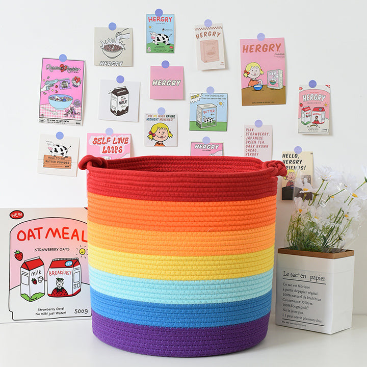 Modern storage basket with handles