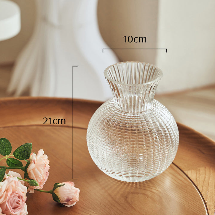 Textured Glass Flower Vase