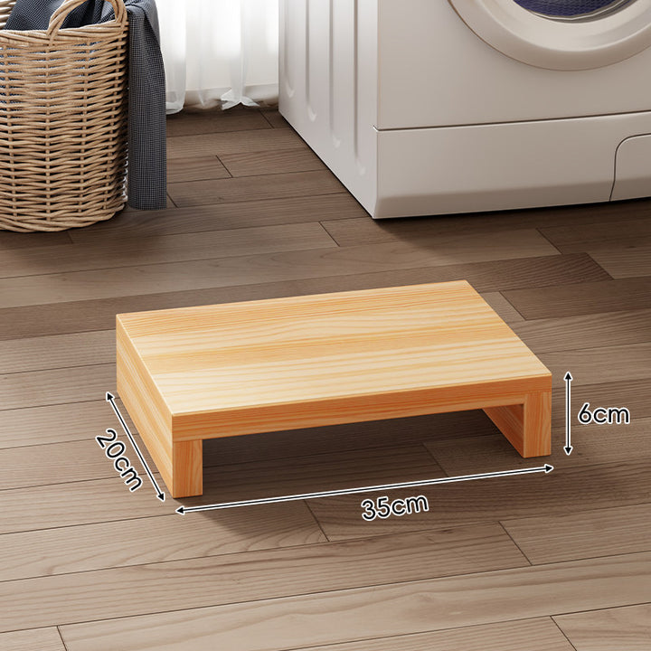 Low-Profile Solid Wood Appliance Riser Platform