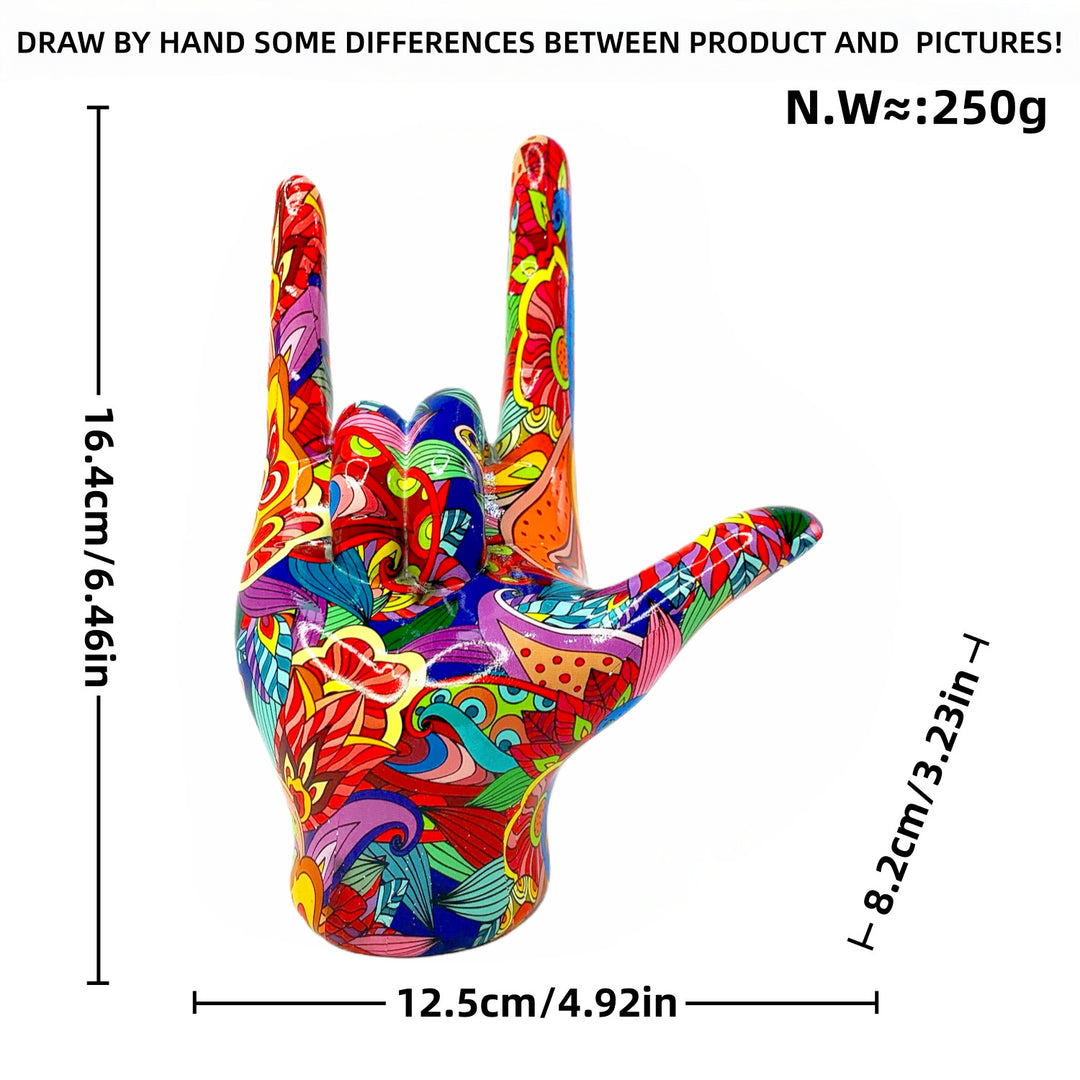 Colorful Hand Sculpture