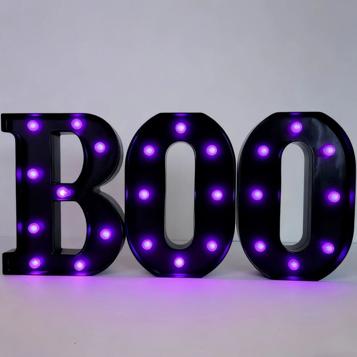 Illuminated Marquee BOO Word Table LED Sign Halloween Decoration