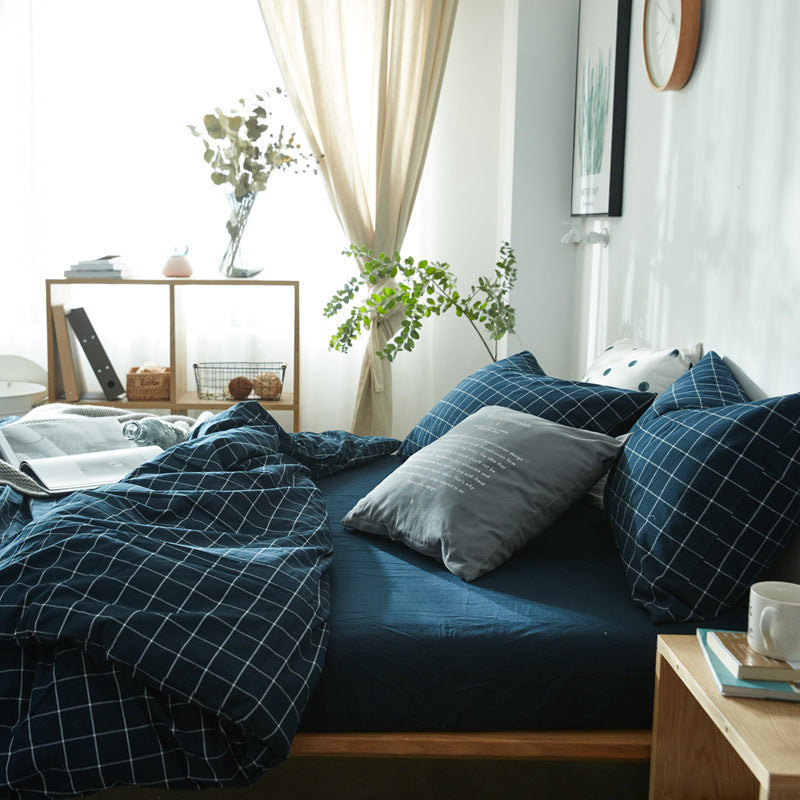 Decorative Modern Grid Pattern Bedding Set Avarnia